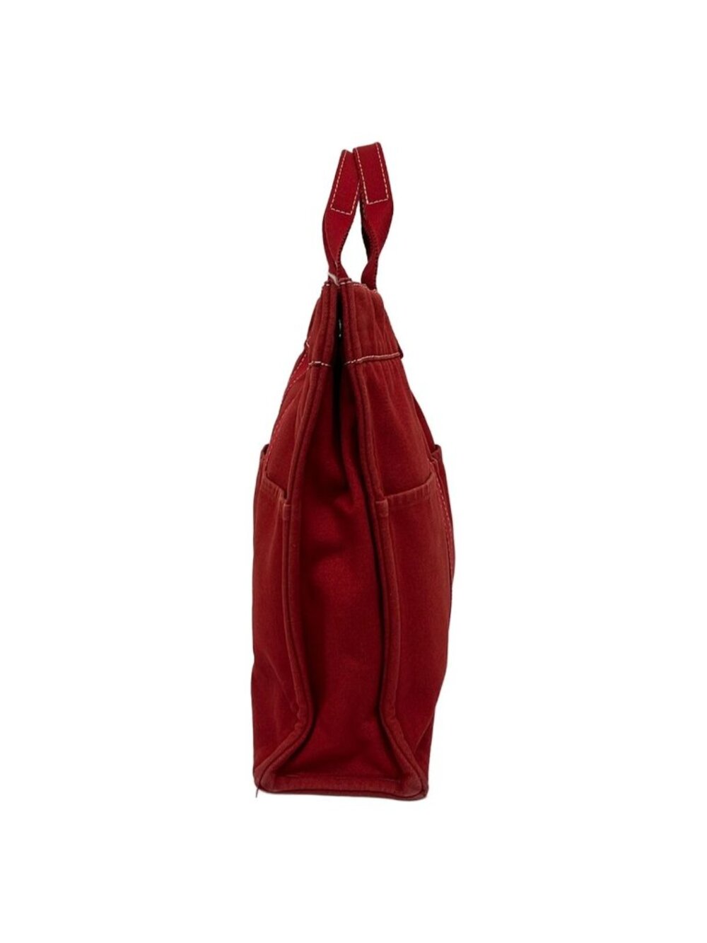 Hermes Tote Sac Deauville MM Red - Picture 2 of 10